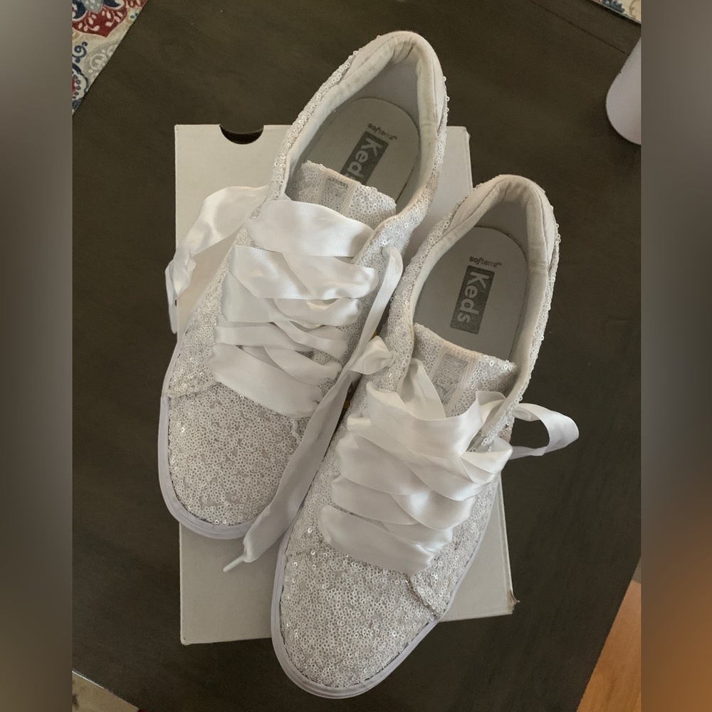 Keds White Sequin Sneaker
